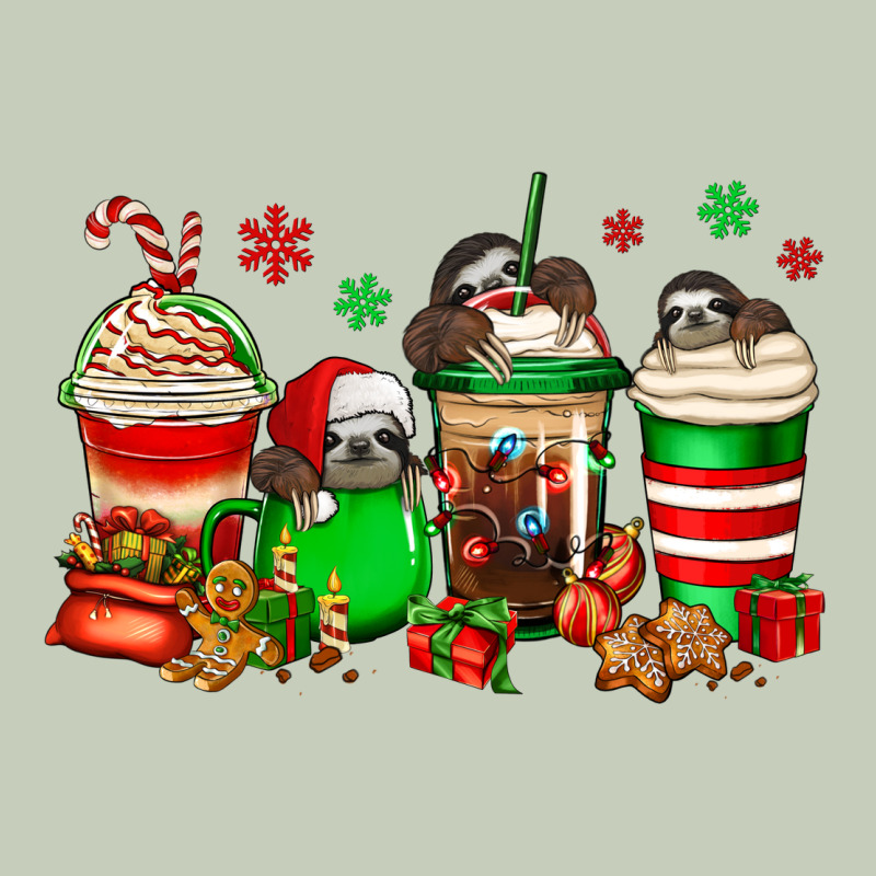 Christmas Sloth Coffee Cups Long Sleeve Tee by Jasminsmagicworld | Teevron