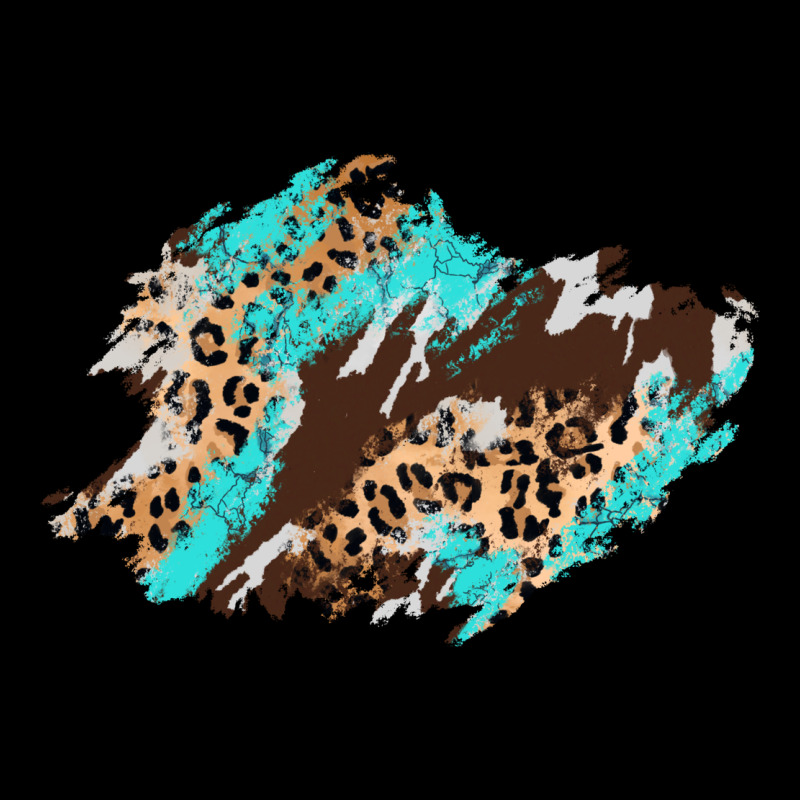 Cowhide Leopard Turquoise Patch Heavy Core Tee by AdoDesignShop | Teevron