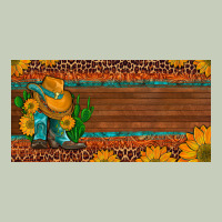 Custom Cowboy Boots Sunflowers And Cactus License Plate Ladies Tee | Teevron