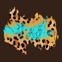 Glitter Leopard Turquoise Patch Heavy Core Tee | Teevron