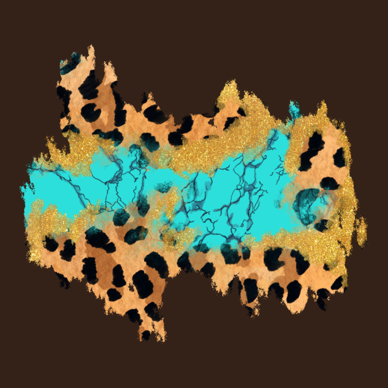 Glitter Leopard Turquoise Patch Heavy Core Tee by AdoDesignShop | Teevron