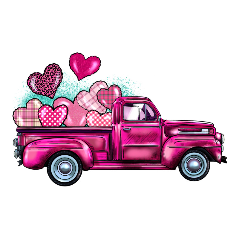 Valentine's Day Pink Truck Premium Tee by BarkalooDesign | Teevron