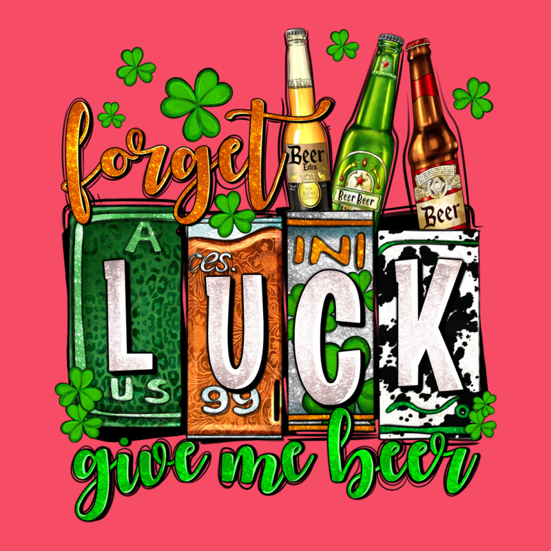 St. Patrick's Forget Luck Give Me Beer Premium Sweatshirt by OliviaCreatesArt | Teevron