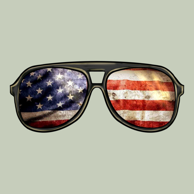 Amerıcan Flag Glasses Long Sleeve Tee by BarkalooDesign | Teevron