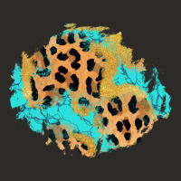 Glitter Leopard Turquoise Patch Heavy Core Tee | Teevron