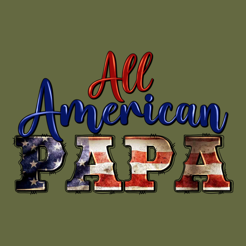 All American Papa Long Sleeve Tee by BarkalooDesign | Teevron