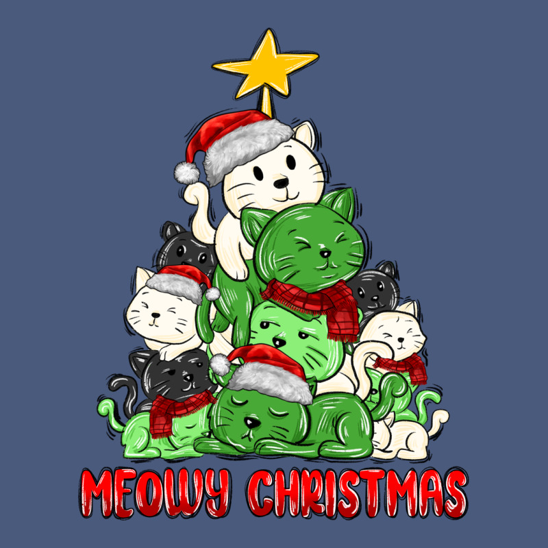 Meowy Christmas Cat Tree Vintage Hoodie by MaliasSmallBusiness | Teevron