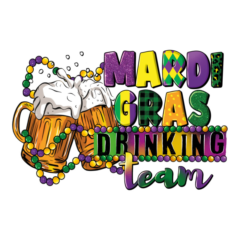 Mardi Gras Drinking Team 12 Inches 300 Dpi Zipper Hoodie by CowGirlArtShop | Teevron