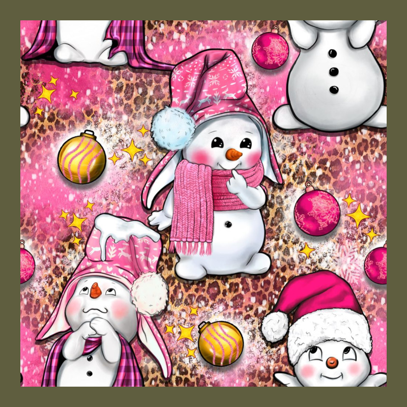 Pink Christmas Cute Snowman Vintage Tee by NancyCooperArtShop | Teevron