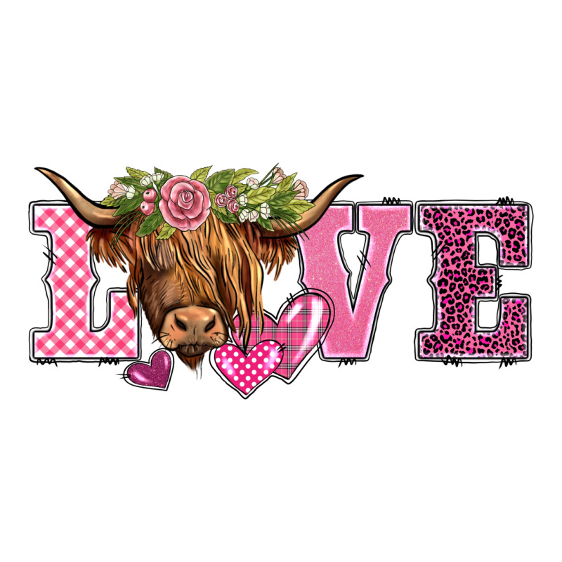 Valentine's Day Love Highland Cow Premium Tee by BarkalooDesign | Teevron