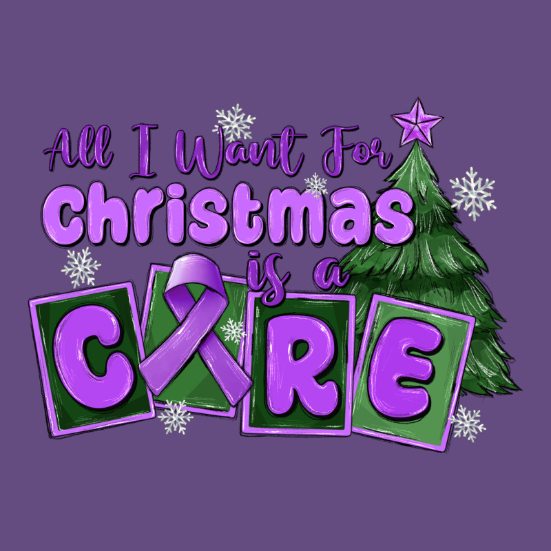 All I Want For Christmas Is A Cure Pancreatic Canc Vintage Hoodie by MaliasSmallBusiness | Teevron