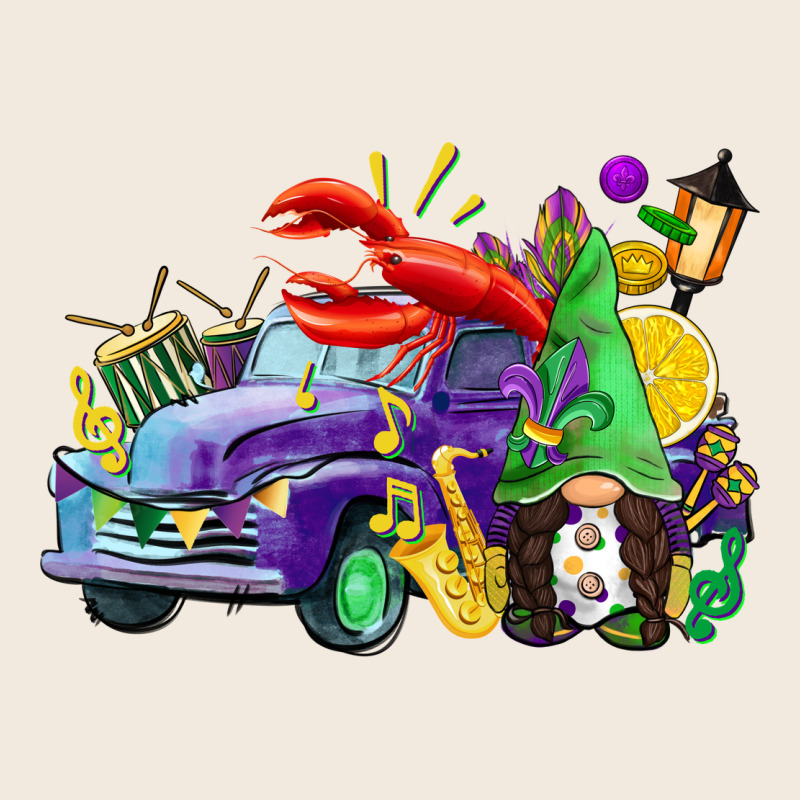 Mardi Gras Gnome On The Truck Zipper Hoodie by CowGirlArtShop | Teevron