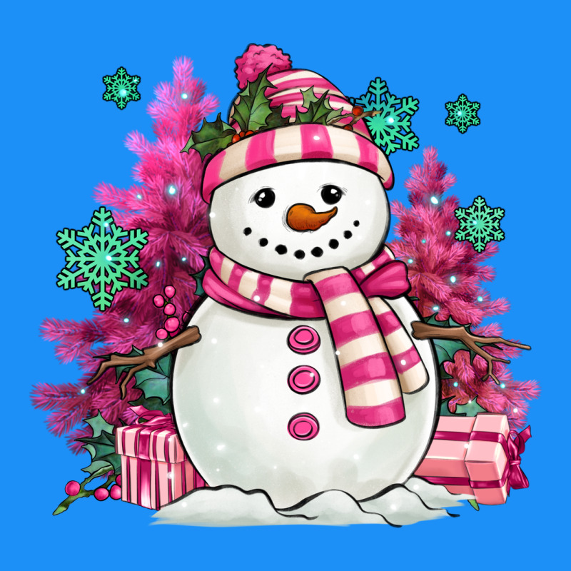 Pink Christmas Snowman Classic Tee by MaliasSmallBusiness | Teevron