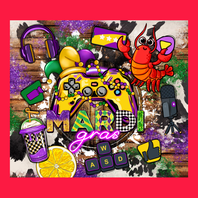 Mardi Gras Gamer Zipper Hoodie by CowGirlArtShop | Teevron