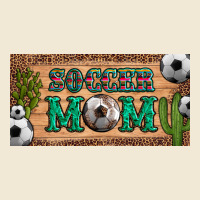 Soccer Mom With Ball And Cactus And Serape Licanse Plate Ladies Tee | Teevron