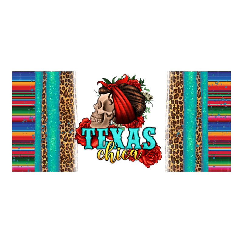Texas Chica Skull With Bandana Ladies Tee by Jasminsmagicworld | Teevron