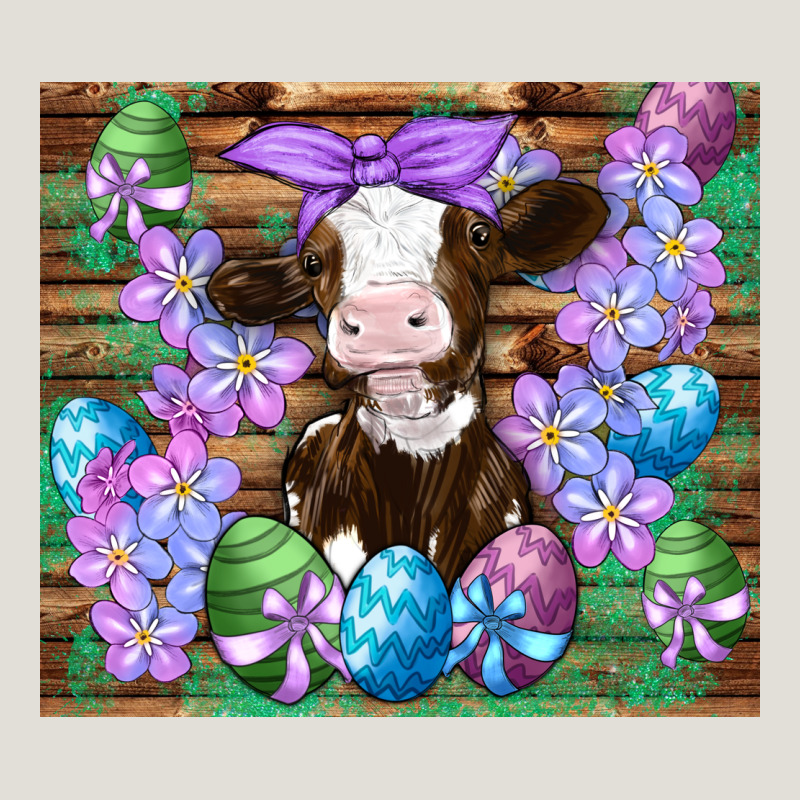 Easter Cow Eggs Flowers Daisys Heavy Core Tee by Artiststas | Teevron