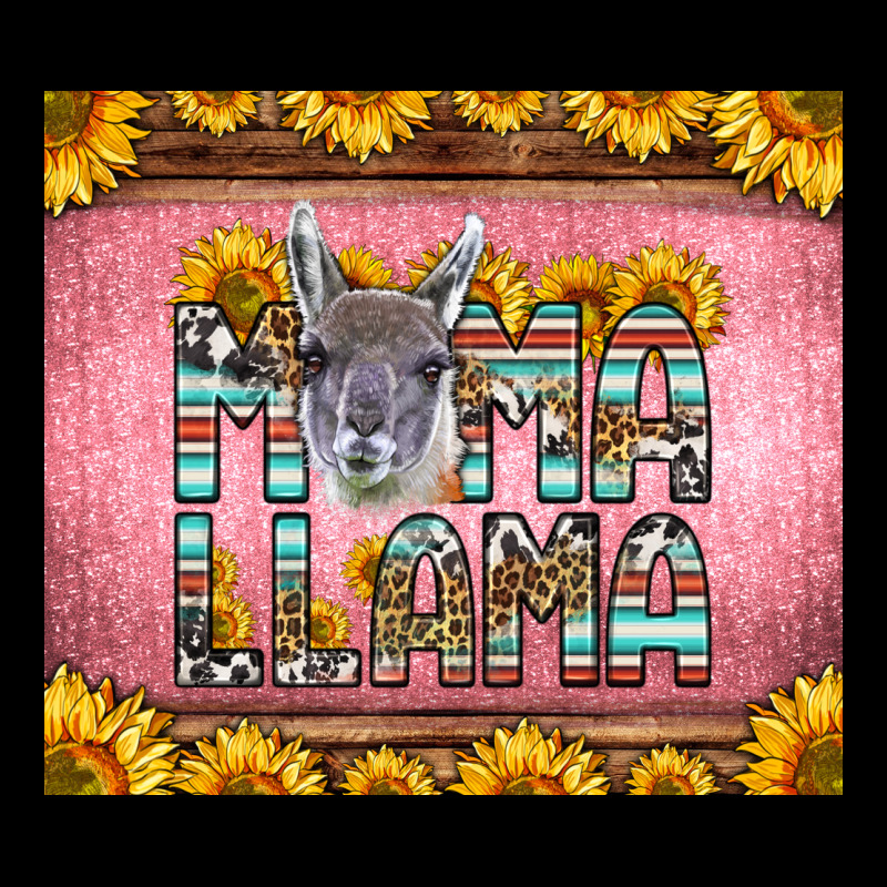 Mama Llama Sunflowers Premium Tee by LillyAllenDesigns | Teevron