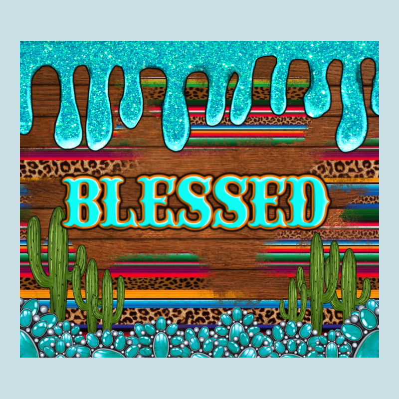 Blessed Annd Cactus With Gemstone Tumbler Ladies Tee by Artiststas | Teevron