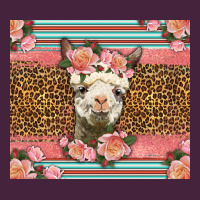 Llama And Roses Glitter Premium Tee | Teevron