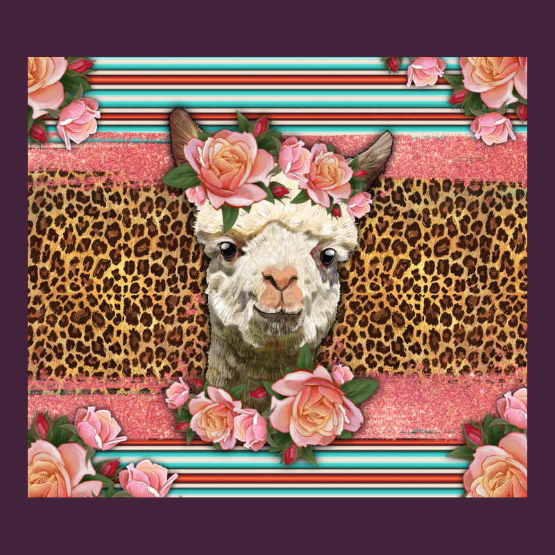 Llama And Roses Glitter Premium Tee by LillyAllenDesigns | Teevron