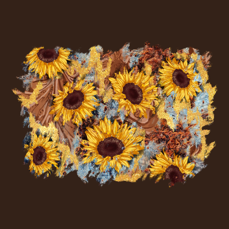 Sunflower Glitter Leather Background Heavy Core Tee by AdoDesignShop | Teevron