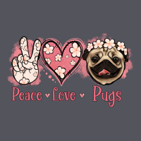 Peace Love Pugs Vintage Hoodie | Teevron