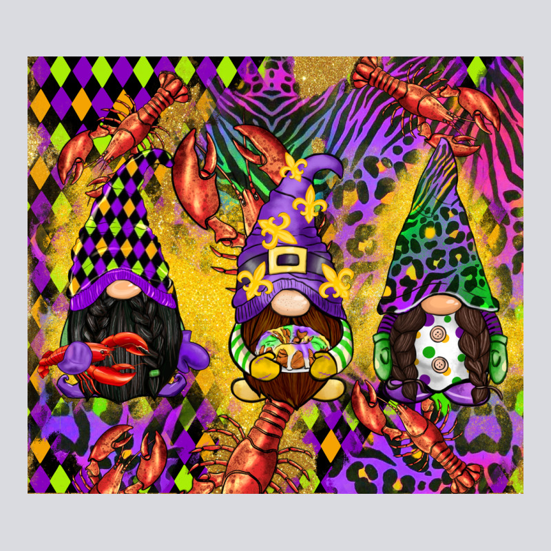 Mardi Gras Gnome Zipper Hoodie by CowGirlArtShop | Teevron