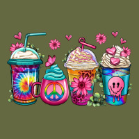 Tie Dye Hippie Coffee Cups Long Sleeve Tee | Teevron