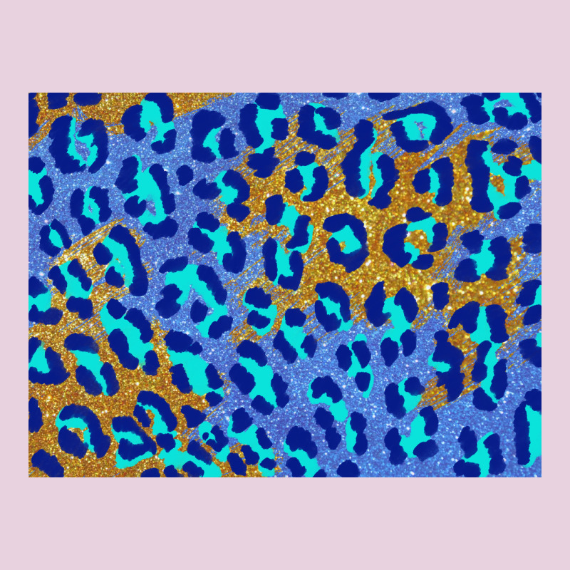 Leopard Background Turquoise And Gold 3200x2400 Ladies Tee by AdoDesignShop | Teevron
