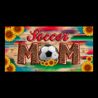 Soccer Mom With Ball And Sunflower And Serape Licanse Plate Ladies Tee | Teevron