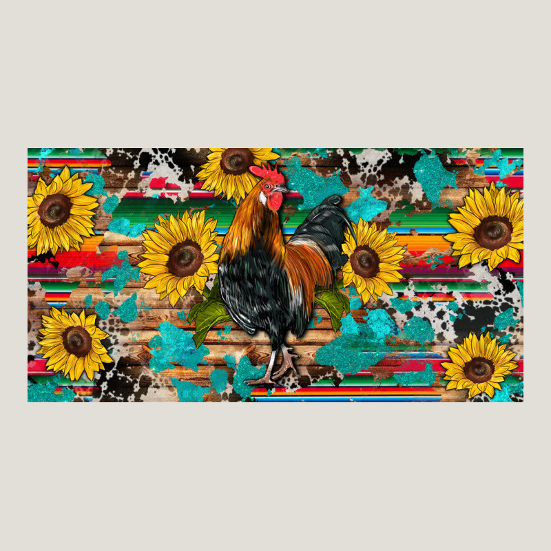 Western Coop Animals Rooster Sunflowers Cowhide Wooden Serape Glitter Heavy Core Tee by Artiststas | Teevron