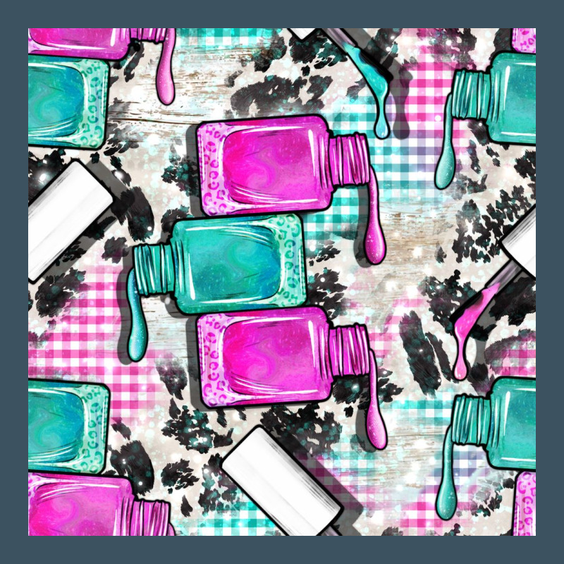 Nail Polish With Cowhide And Plaid Seamless Pattern Bbs Urban Heavy Tee by BundleAndBundleShop | Teevron