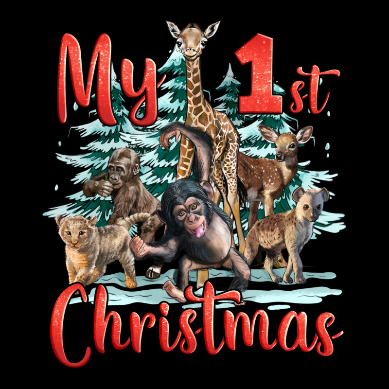 My First Christmas Baby Safari Animals Urban Hoodie by LillyAllenDesigns | Teevron