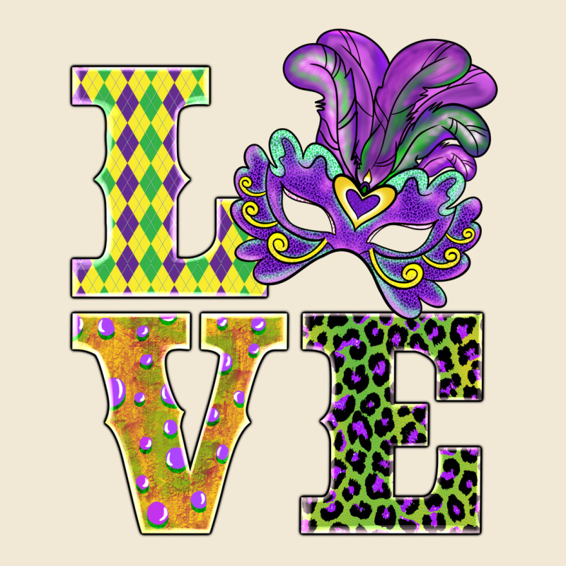 Mardi Gras Love Mask Premium Tee by BarkalooDesign | Teevron