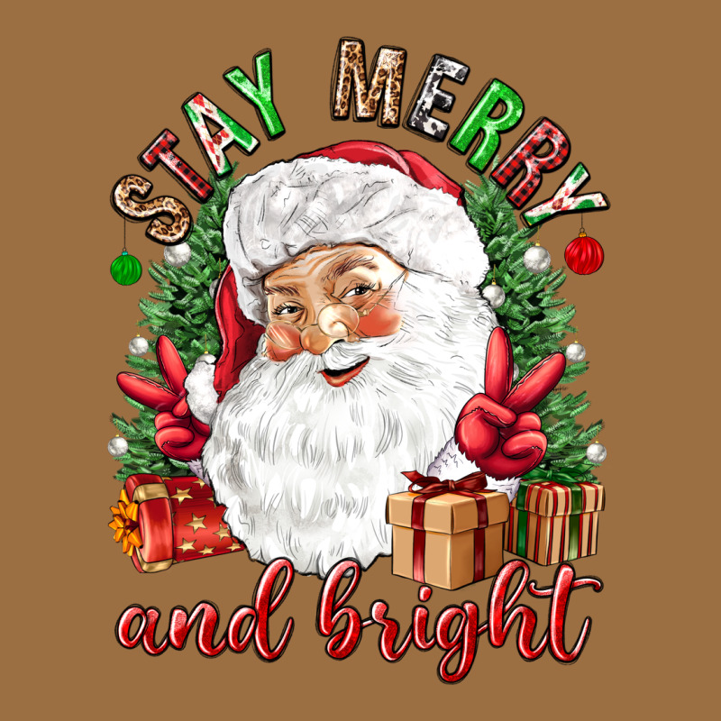 Stay Merry And Bright Christmas With Santa Vintage Tee by NancyCooperArtShop | Teevron