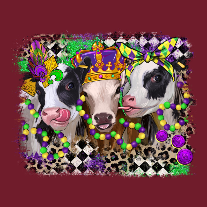 Mardi Gras Heifers Zipper Hoodie by CowGirlArtShop | Teevron