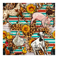 Western Leopard Farm Animals Seamless Pattern | Teevron