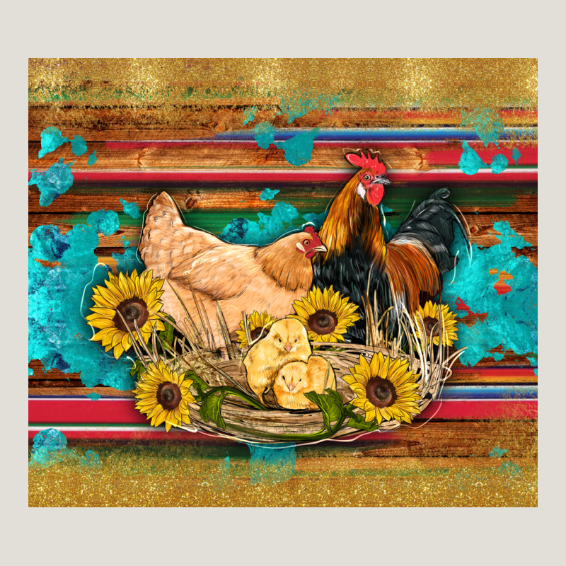 Western Coop Animals Farm Chicken Chick Rooster Sunflowers Wooden Sera Heavy Core Tee by Artiststas | Teevron