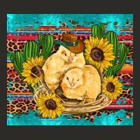 Western Chicks Coop Animals Sunflowers Cactus Serape Leopard Turquoise Heavy Core Tee | Teevron