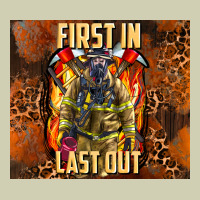 First In Last Out Firefighter Heavy Core Tee | Teevron