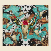 Bull Skull Flowers Cowhides And Leopard Ladies Tee | Teevron