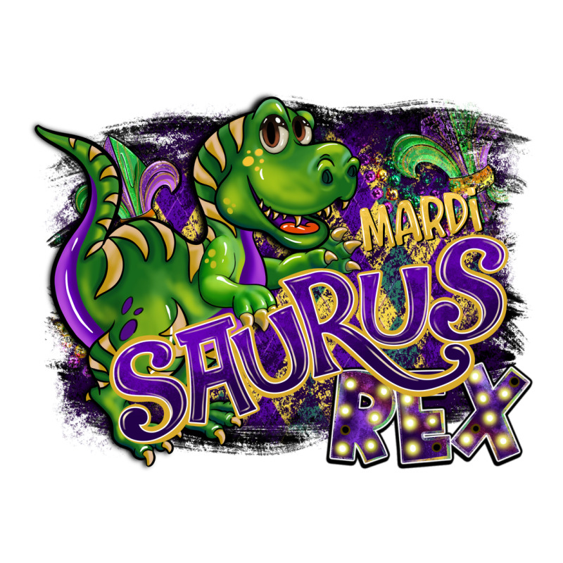Mardi Saurus Rex Zipper Hoodie by CowGirlArtShop | Teevron