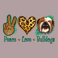 Peace Love Bulldog Vintage Hoodie | Teevron