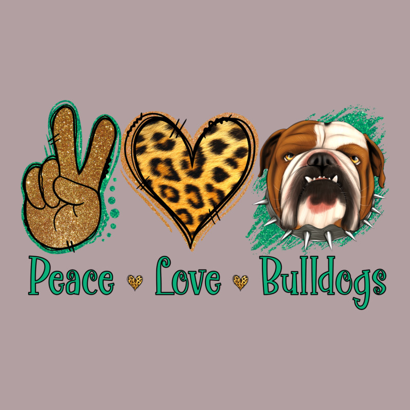 Peace Love Bulldog Vintage Hoodie by Jasminsmagicworld | Teevron
