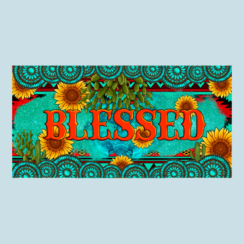Blessed Turquoise Gemstone Cactus And Sunflower Licanse Plate Ladies Tee by Artiststas | Teevron