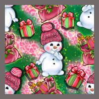 Cute Snowman And Gift Box With Leopard Seamless Pattern Bbs Urban Heavy Tee | Teevron