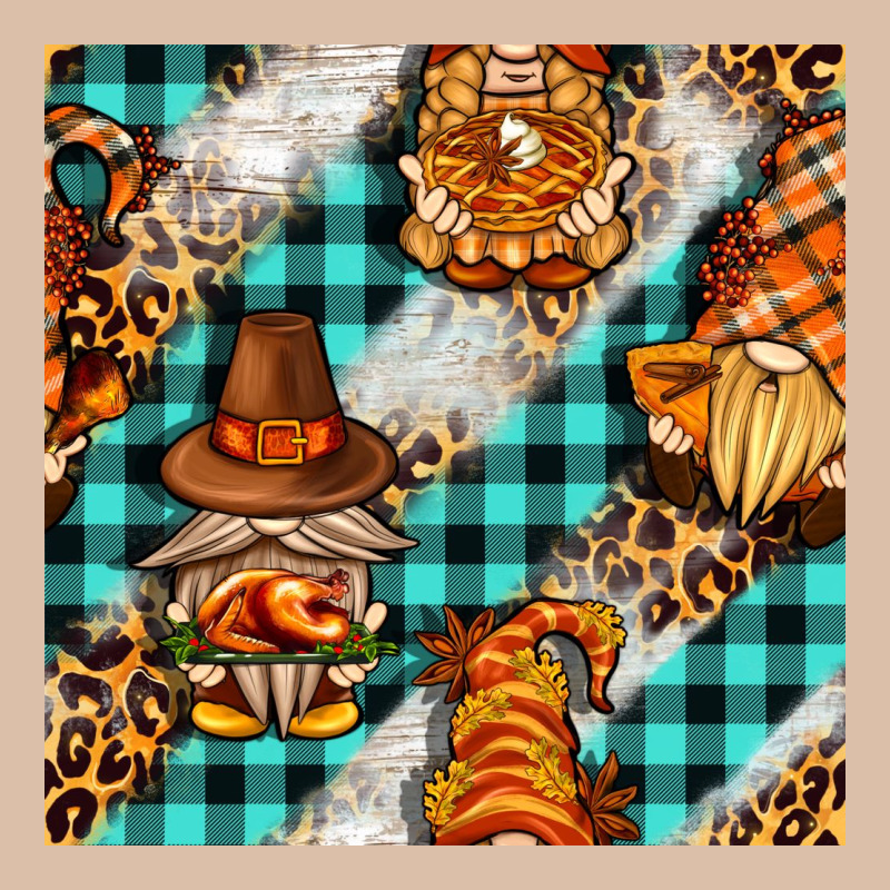 Thanksgiving Gnomies With Leopard And Tartan Seamless Pattern Bbs Urban Heavy Tee by BundleAndBundleShop | Teevron