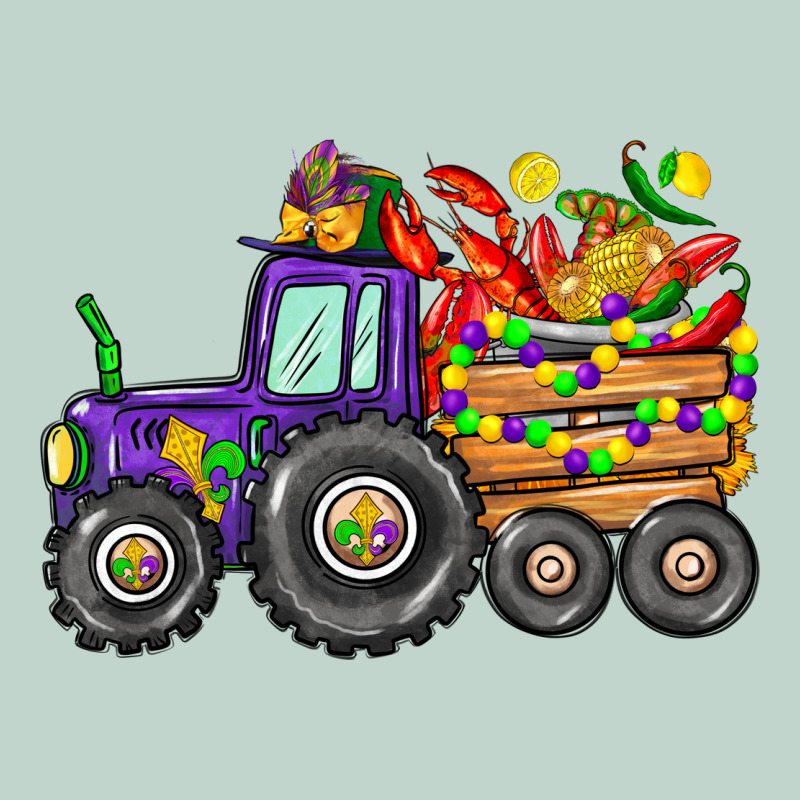 Mardi Gras Tractor Zipper Hoodie by CowGirlArtShop | Teevron