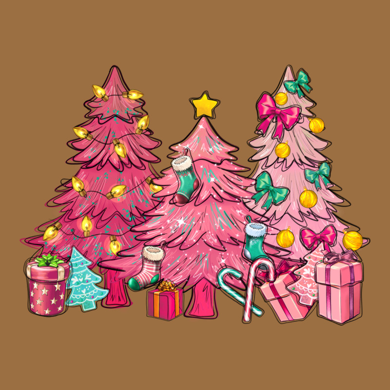 Pink Christmas Trees Vintage Tee by NancyCooperArtShop | Teevron